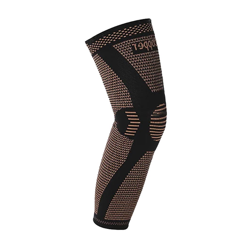 

Durable And Safe 1Piece Copper Full Leg Sleeves Long Compression Leg Sleeve Knee Sleeves Protect For Man Women Basketballarthritis Cycling Sport S