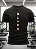 Men'S T-Shirt with BLACK Letter Print