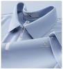 Summer Half Zipper Cotton Hemp Short-sleeved T-shirt for Men Polo