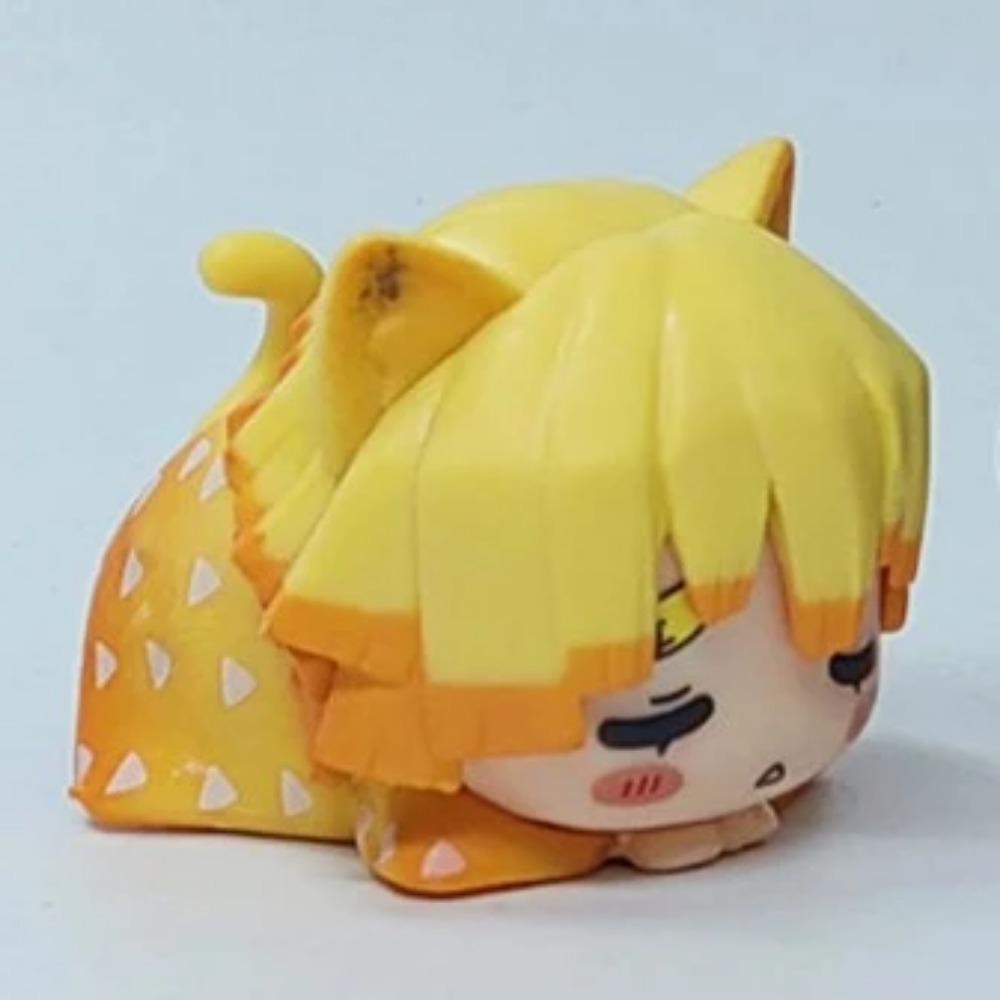 6 Q-Version Schlafposition Bauchlage Geistertöter-Klinge Figuren Kamado Tanjirou Kamado Nezuko Kanroji Mitsuri Puppen Ornamente