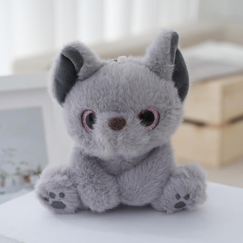 Adorable Realistic Cat Plush Keychain Soft Cartoon Stuffed Animal Doll For Bags