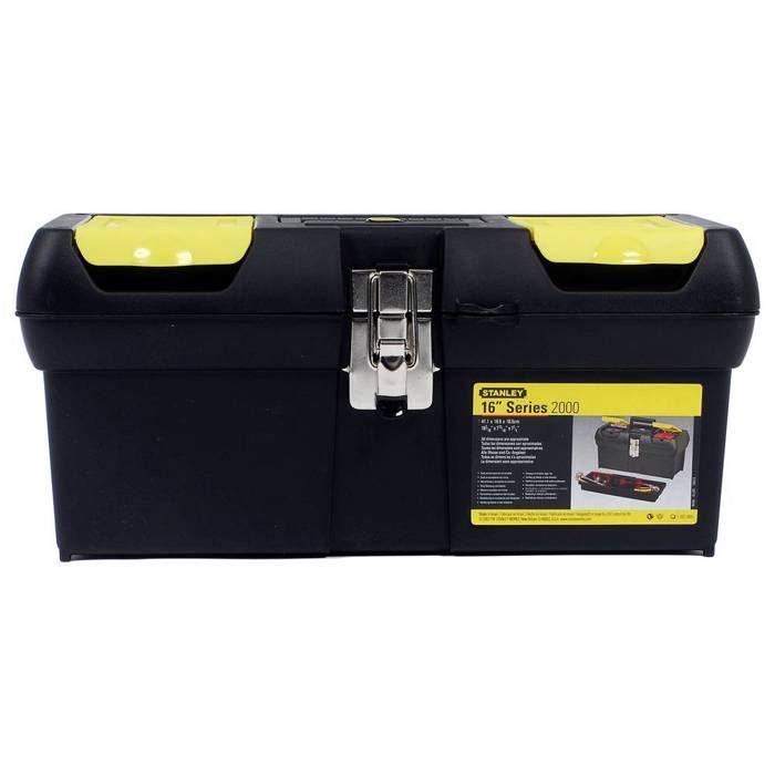 Boîte À Outils - Stanley - 16 Pouces - Noir Et Jaune - 2 Organiseurs - Poignée Articulée