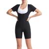 Women's European-American Sauna Sweat Body Shaper Yoga Suit, Short Sleeve, One-Piece