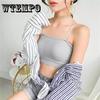 Crop Tops Women Fashion Strap Wrapped Chest Tank Crop Tops Sexy Sports Bra