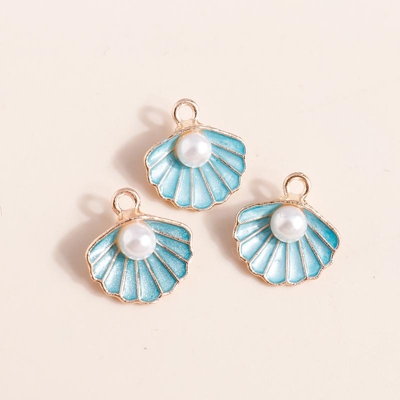 10pcs Cute Marine Life Charms for Jewelry Making Enamel Starfish Shell Mermaid Charms Pendants for DIY Necklaces Earrings Gifts