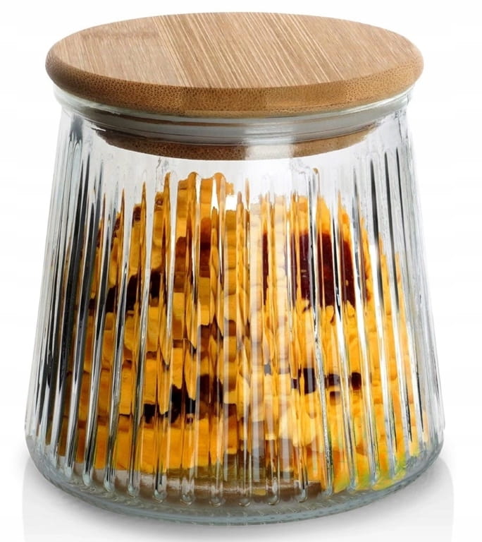 Glass Jar for Loose Products with Bamboo Lid and Seal