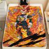 Dragon Ball Super Print Flannel Blanket, Warm for Sofa Bed Chair Picnic Travel, Bedroom Decorative Throw -HE7