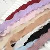 Decorative Footwear Laces 140cm/55.12in Flat Fabric Ruffle Ribbons for Canvas Footwear and Daily Outfit Styling Pair
