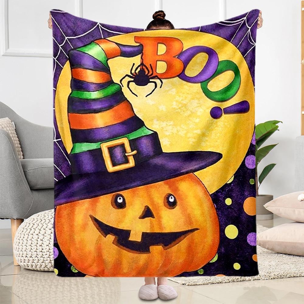 Halloween 1 Blanket Warmthful Decor Perfect for Bed Office Office Chair Four Seasons Universal Digital Print