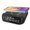 3 In 1 Wireless Charging Digital Alarm Clock Fast Wireless Charger Electric Alarm Smart Phone Dimmable LED Display Desk Clock