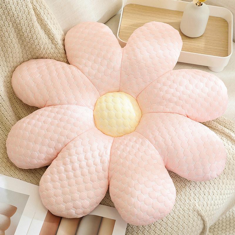 

Ins Nordic Simple Flower Pillow Sofa Cushion Summer Ice Silk Cool Pillow Home Soft Furnishing Event Gift 55Cm