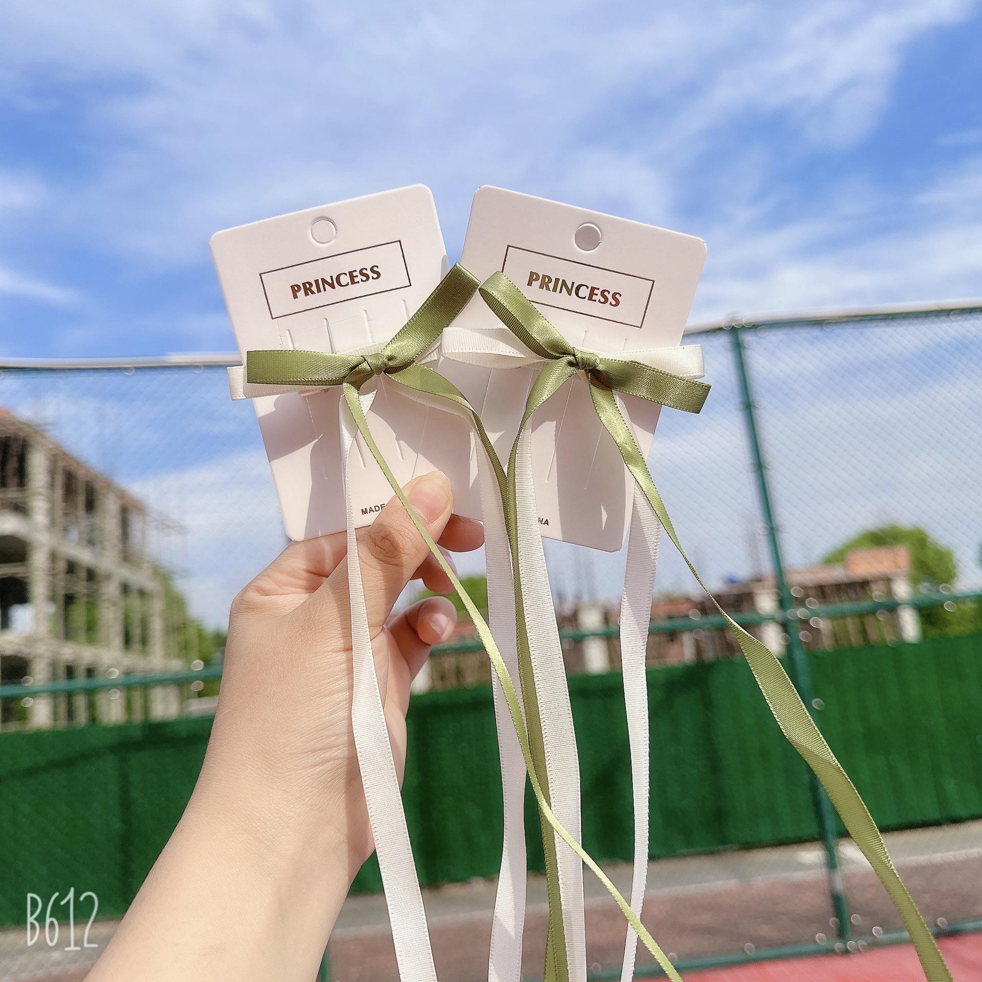 

Girls Hanfu Bow Headwear - Children s Ribbon Hair Clip with Tassel, Vintage Style Hairpin