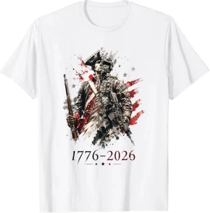 17762026 Patriotic Soldier 250th Anniversary 4th July TShirt S5xl D3601 S