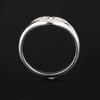 925 Sterling Silver Ring White Cubic Zirconia Round 1.5mm 1.3mm Rhodium or Yellow Gold Plated Elegant Women Jewelry