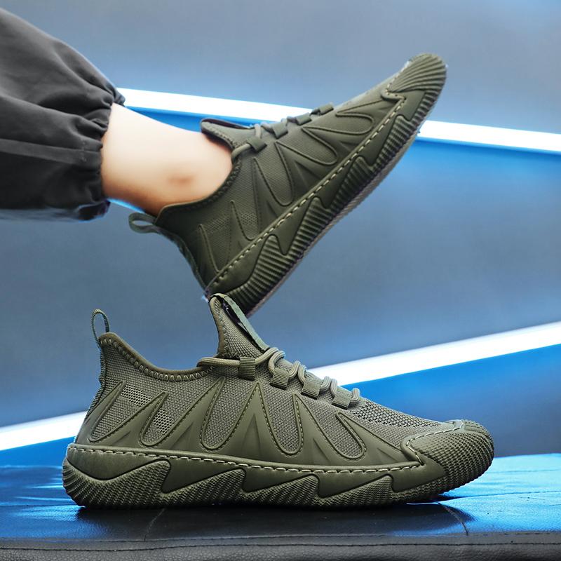 Netz atmungsaktiv Herren Freizeit Sneaker Bequem Leicht Laufschuhe Plateau Rutschfest Mode Herren Sportschuhe