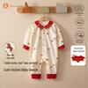 Weishi Muni Newborn Festive Pure Cotton Long-Sleeve Romper