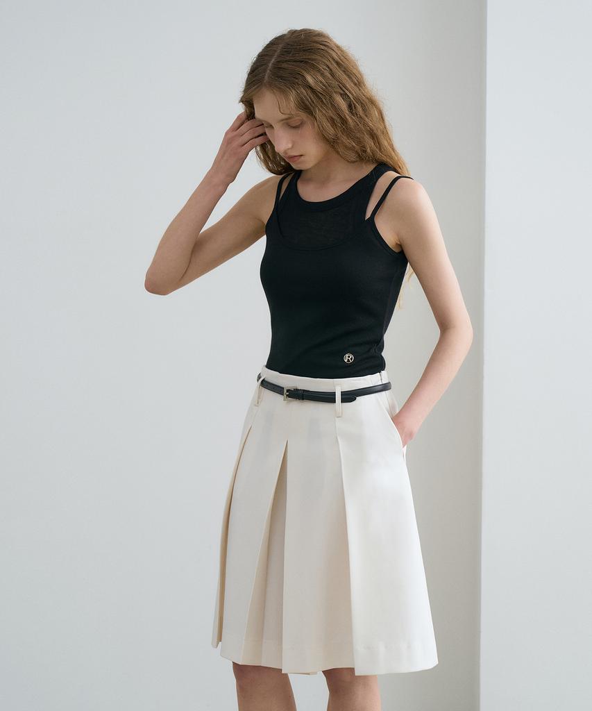 RENEJ Pleated A-Line Half Pants
