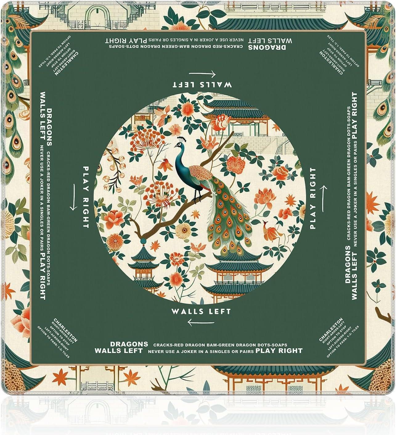 Custom Luxury Mahjong Game Mat Waterproof Pad for American Tiles серый