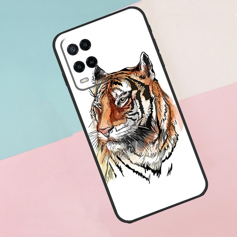 Lion Tiger Face For Oppo A16 A76 A96 A15 A80 A60 A40 A94 A54 A98 A78 A18 A38 A58 A17 A77 A74 A57S Phone Case