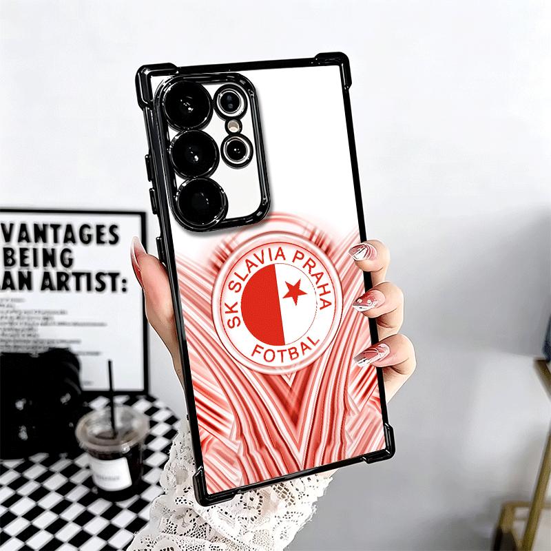 Sk Slavia Praha Czech Republic Soft Phone Case For Samsung Galaxy S26 Ultra S25 Edge S24 FE S23 Plus S22 S21 + S20 Plating Anti-
