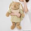 Lily Rabbit Plush Toy Large Sleeping Pillow Gift With Checkered Dress And Bow Decoration For Girls And Kids