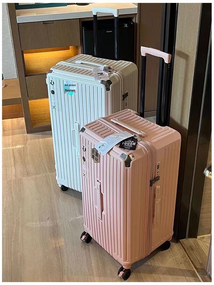 2025 Large 80-Inch Durable Trolley Case with 24-Inch Capacity, Unisex Design, Password Lock Suitcase