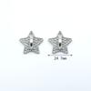 2Pcs Rhinestone Metal DIY Phone Case Accessories Adhesive Pendant Star Love Flower Base Pendant Universal Shining Hook