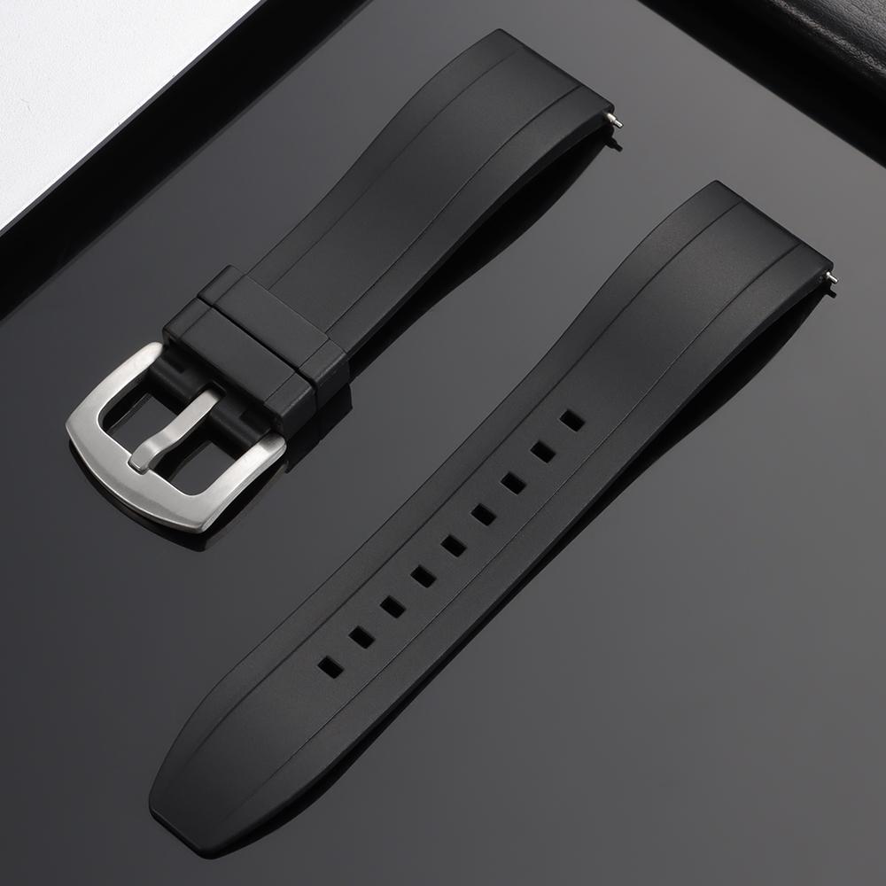 Premium Silicone Rubber Watch Strap 20mm 22mm Black Blue Green Replacement Watch Band Quick Release Waterproof Sports Watchbands