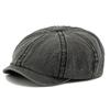 Denim Osmihranný klobouk pánský Britský baret Duck Tongue Painter Hat Retro Newsboy Hat
