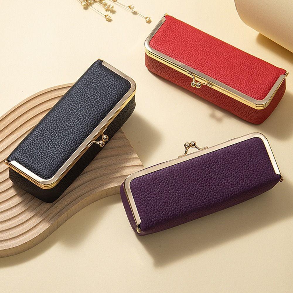 Portable Cosmetic Storage Pouch with Mirror Sunglasses Storage Case for Lipstick