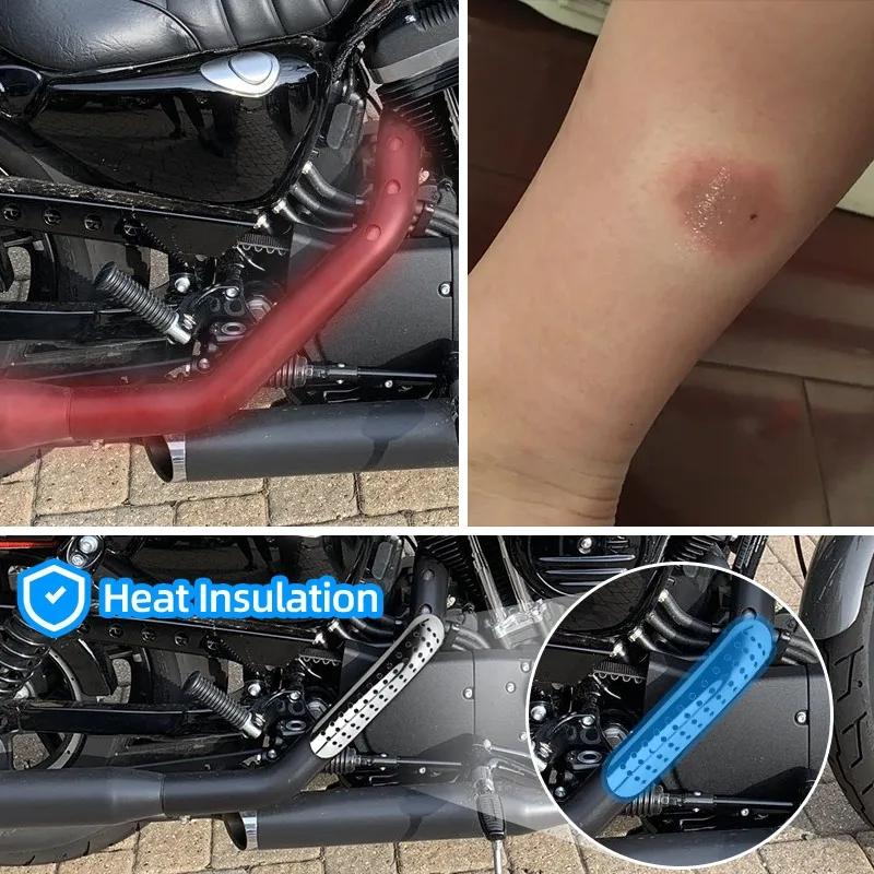 Motorrad Custom Stahl Auspuffrohr Hitzeschild Abdeckung Schalldämpfer Schutzblech Zubehör Universelle Passform für Harley Honda Yamaha