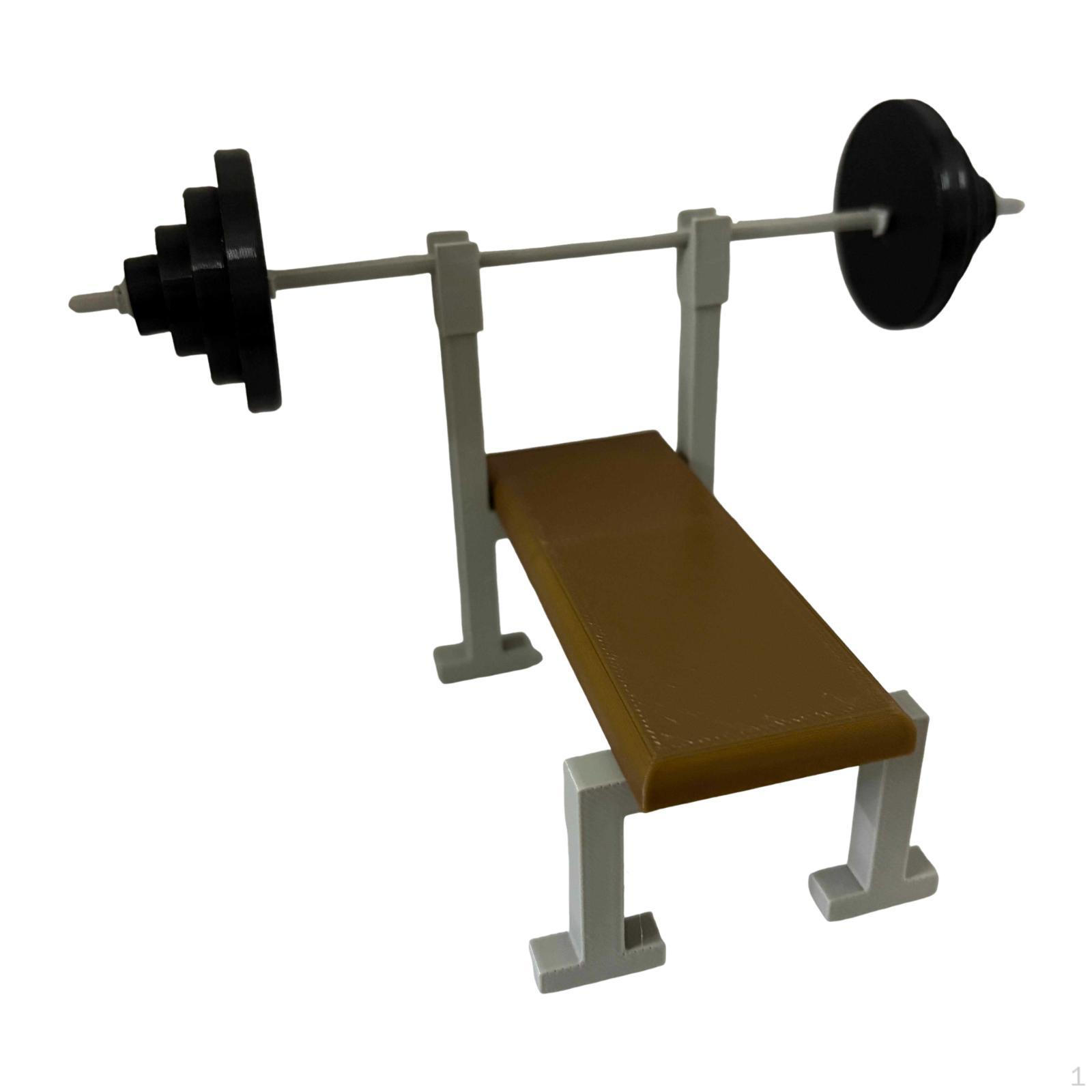

1:12Scale Barbell Rack Bench Press Model Creative Scene Accessories Dollhouse Decoration