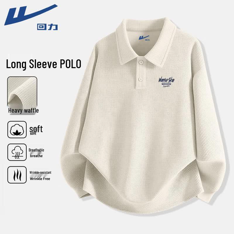 Warrior Men's Long-Sleeve Waffle Polo Shirt