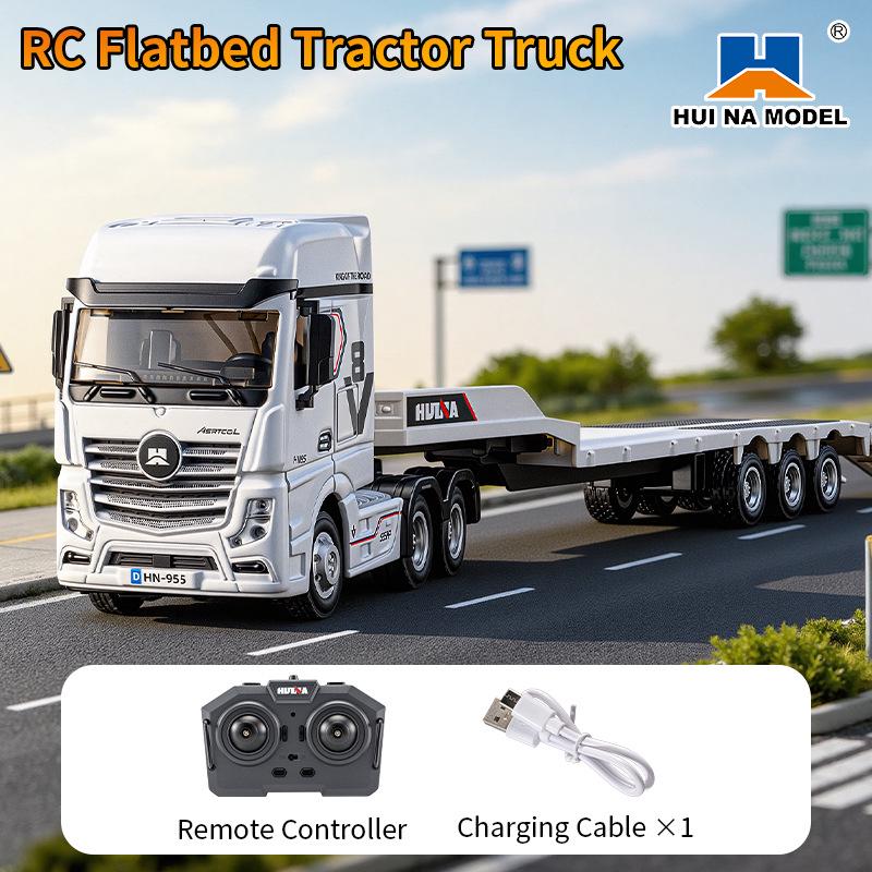 Huina 1:64 RC Tow Truck: 12-Channel, Four-Wheel Drive Simulation Toy
