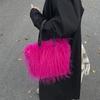 Autumn and Winter Turkey Fluff Bag 2025 New Mori Sweet Foreign Style One Shoulder Portable Tote Bag Tide