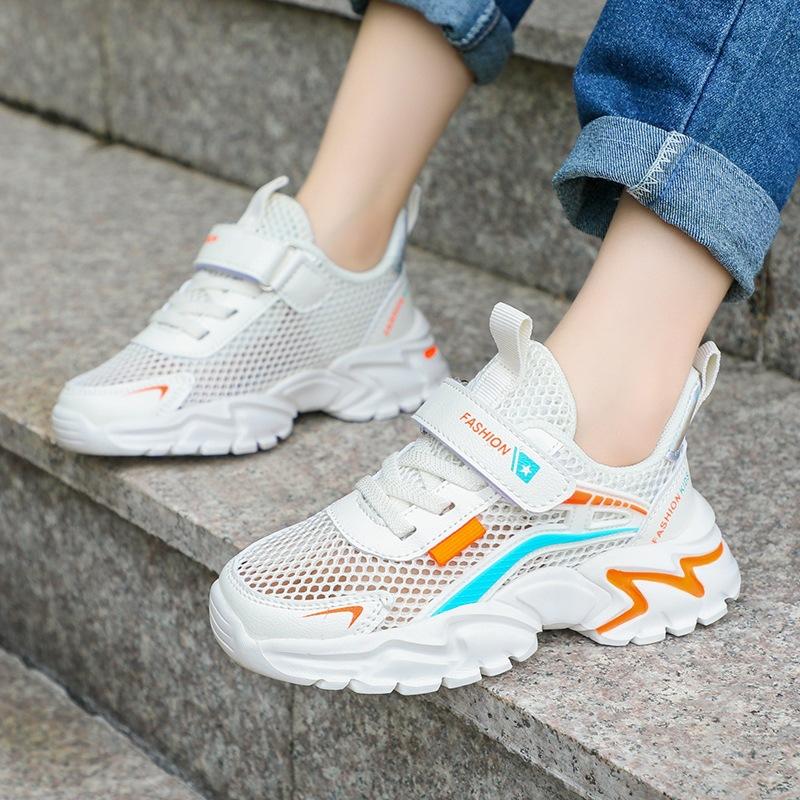 

Boys Shoes Spring Summer Mesh Campus Wind Trend Middle and Large Children s Little White Shoes Student Children s Running Sneakers 40