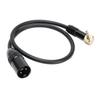 Right Angle 3.5mm To XLR Stereo Sound Cable 0.5M Male To XLR Male Microphone Cable for Phone Tablet Laptop