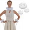 Wrist Cuffs Ruffled Collar Perfect For Cosplay, Stage Performances, And Costume Parties Halloween Photo Props