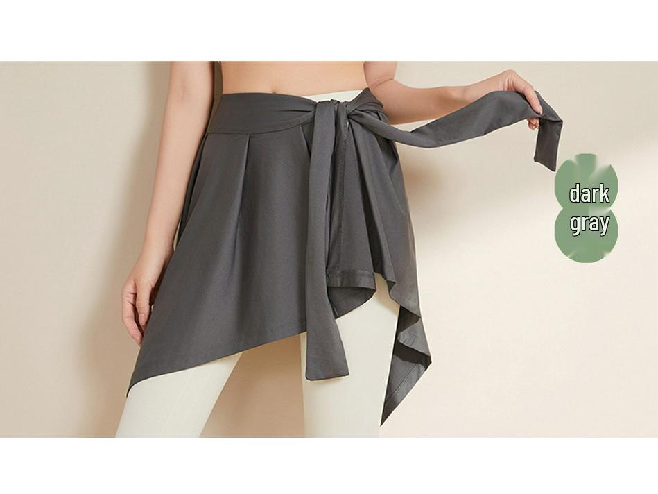 Tie-Up Wrap Dress: Anti-Exposure One-Piece for Yoga, Fitness, Dance, and Outerwear