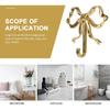 Alipis Bow Hooks for Wall Bow-Knot Hook Brass Coat Hanger Gold Wall Hooks Nordic Retro Clothes Hook Key Holder for Scarf, Bag, Towel, Hat