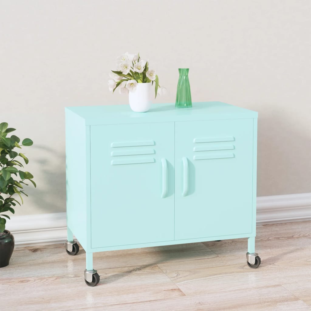 Storage Cabinet Mint Green 60 x 35 x 56 cm Steel