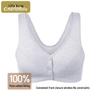 Elderly Women's Wireless Cotton Front-Buckle Bra