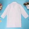 Kids Boys Girls White Long Sleeves Lab Coat Uniform Doctor Surgeon Cosplay Costume Fancy Party