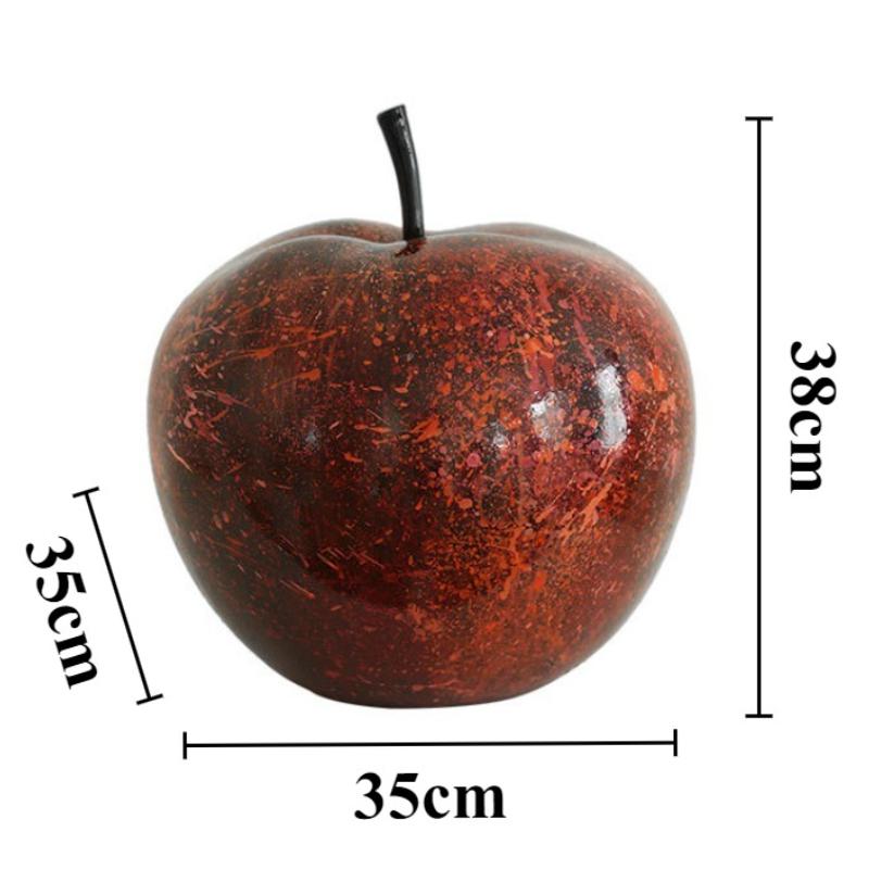 

Apple Sculptures Fiberglass Apple Model Sculpture Miniature Creative Bedroom Fruit Ornaments Living Room Decoration Accessories красный
