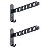 BAAJ-Foldable Coat Hooks, Wall Coat Rack Wall Hooks Folding Hooks For Balcony Bathroom Laundry Room (Black, 2 Piece)