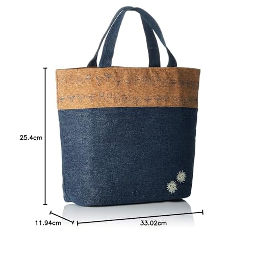 Skater Cork X Denim Cooler Bag, Size M, My Neighbor Totoro, Studio Ghibli KBCO2