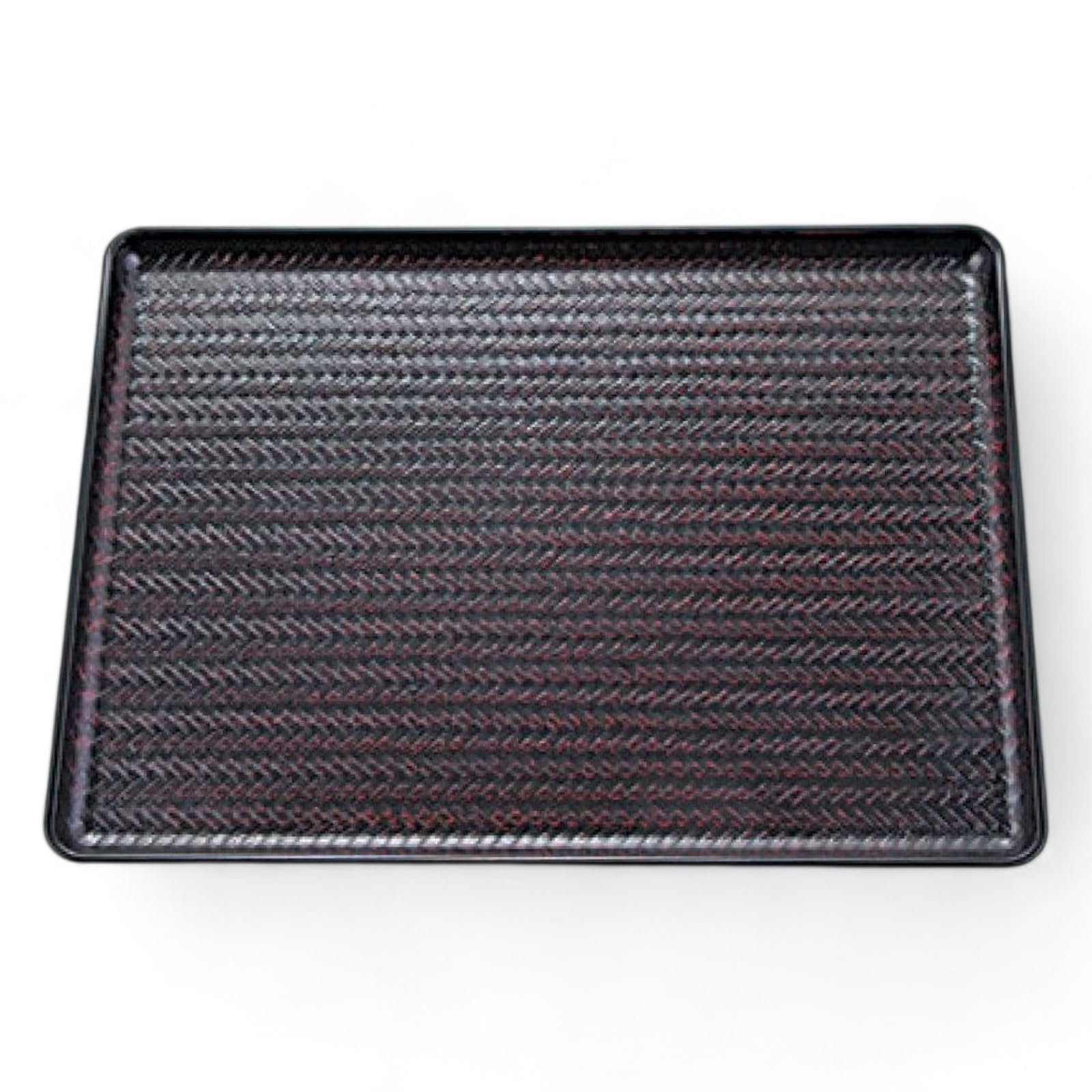 

Бамбуковый поднос Акебоно Лакированная посуда Сделано в Японии J-kitchens 3-сяку (Лоток) Дизайн, Нескользящий, 39см, (Смола АБС),