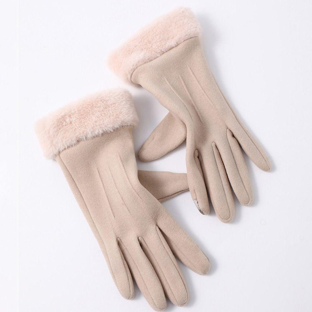 Fashion Thick Gloves Outdoor Guantes Driving Gloves Women