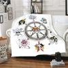 1PC One Piece Straw Hat Pirates Patterned Flannel Blanket Suitable For All Seasons For Home Decor Warmth And Comfort Gifts Holiday Present