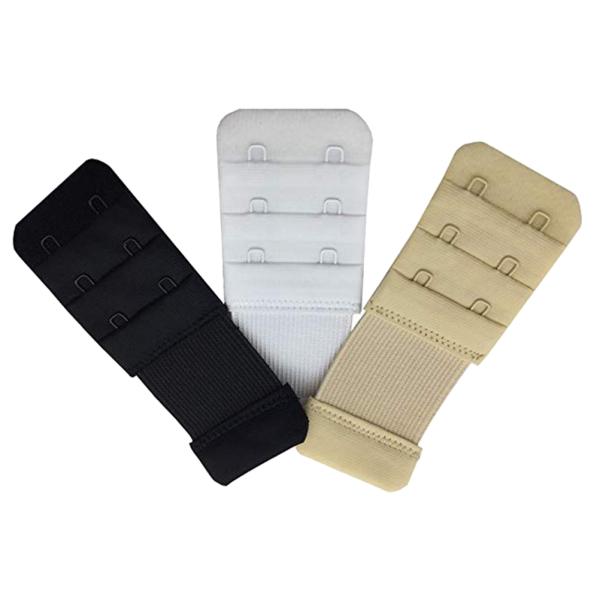 3PCS 3 Rows 2 Hooks Bra Back Extenders Elastic Adjustable Soft Nursing